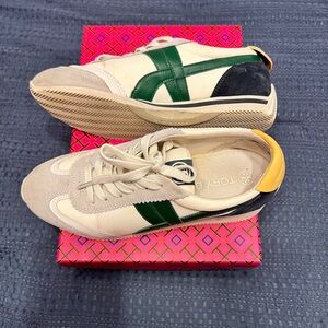 ⭐️Tory Burch⭐️ Green, Navy, and Grey Hank Sneaker Size 8.5